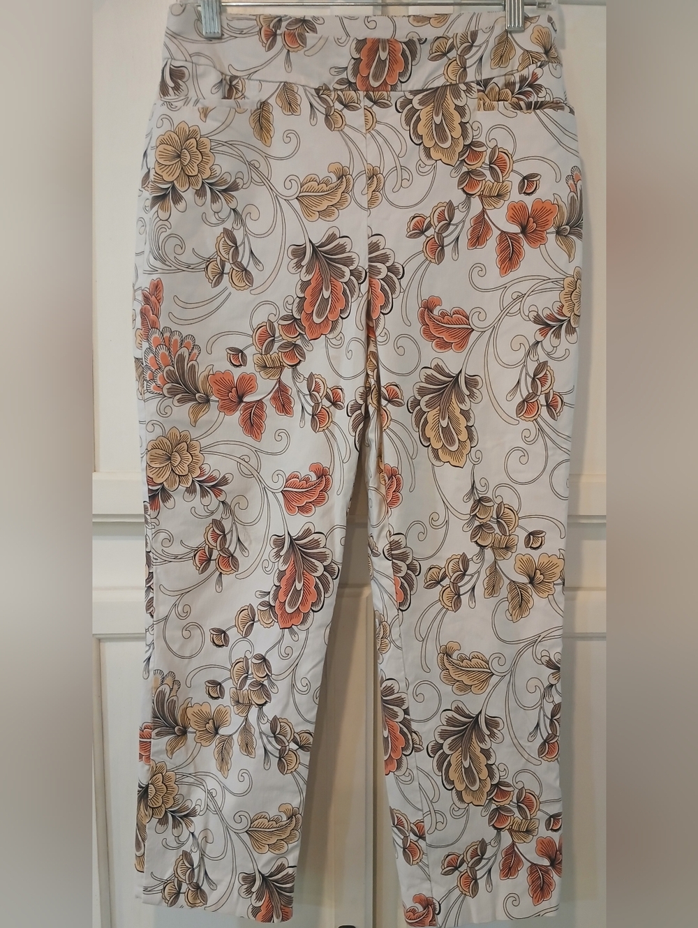 Chico's "So Slimming" Floral Elastic Waist Pants Size 1